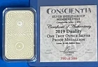 2019 Duality Silver Shield 1 oz .999 Silver Round Proof w/COA Conscientia #30