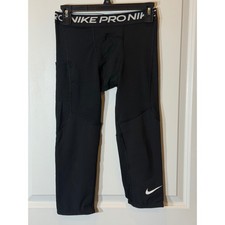 Nike Pro Dri-FIT Compression capri ankle Kids Size M Black Athletic Gear
