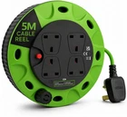 FERRIS 4 Socket Extension Lead 5m Cable Reel 13A Heavy Duty Thermal Cut-Out