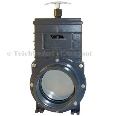 VALTERRA Zugschieber - Ø 110 mm Edelstahl Schieber PVC Fitting Koi Teich Filter