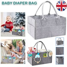 Baby Diaper Organizer Storage Box Kids Caddy Felt Changing Nappy Carrier Bag UK