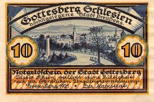 10, 25, 50 Pfennig - Gottesberg Schlesien - Stadt - 1921