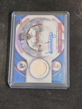 2025 Topps Finest Angel Martinez RC Auto Relic  /99 Blue Refractor Guardians