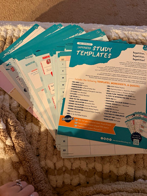 Nurse in the Making Complete Laminated Nursing Exam Prep Study Templates