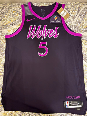 Nike AUTHENTIC Anthony Edwards #5 Minnesota Timberwolves NBA City Jersey L 48