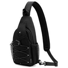 OSOCE Anti Theft Sling Bag RFID Blocking Crossbody Chest Small, Black 1.0