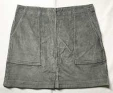 NWT GAP Utility Pocket Corduroy Mini Skirt Gray Women's Size 10 -C