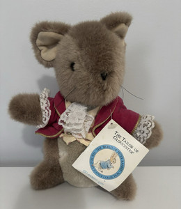 Vtg Tailor of Gloucester Mouse Eden Toys Beatrix Potter Stuffed Plush Tag 8 Inch