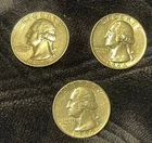 Lot of (3) 1964 Washington Quarters-90% Silver -