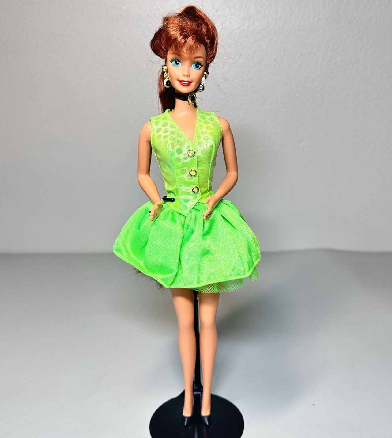 Mattel 1994 Cut and Style Barbie Doll Red head Super Long Hair #12644 Indonesia
