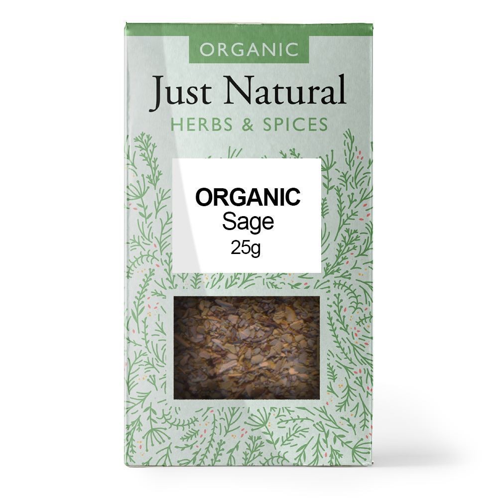 Just Natural Herbs Organic Sage (Box) 25g - 4 Pack