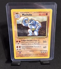 Vintage Rare Pokemon Card Base Set Italian Machoke 34/102 2000 NM Condition!