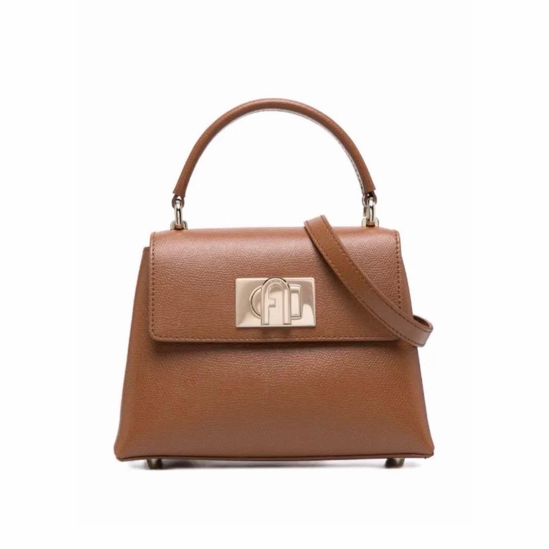 FURLA 1927 Top Handle MINI Brown Furla Handbag #QY9V14