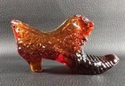 Boyd's Crystal Art Glass CAT SLIPPER #159 ROSIE BROWN 3-11-99 Shoe NOS — photo 3