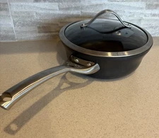 8782 Calphalon 2.5 Qt Hard Anodized Saucepan with Glass Lid
