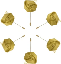 Groom Boutonnieres, Rose Boutonnieres Pins for Men Wedding Ceremony Anniversary 