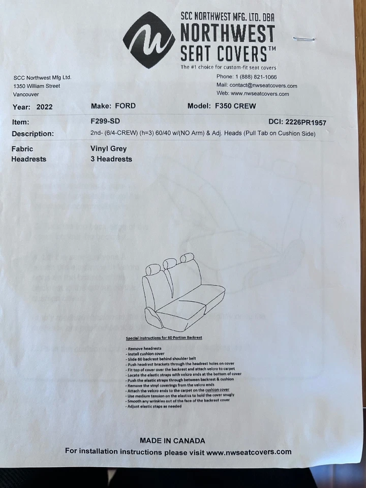 Fundas de asiento para Ford Superduty Foto 4 de 4