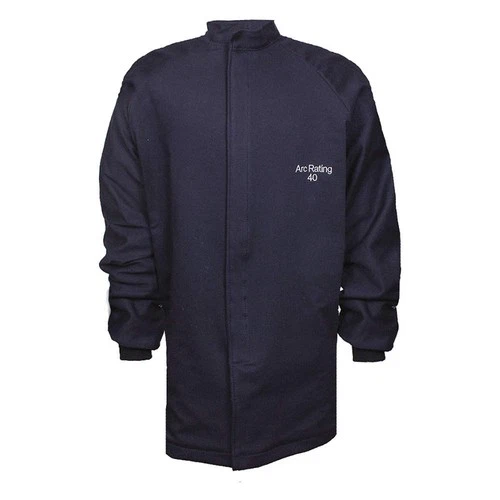 NATIONAL SAFETY APPAREL  Flame-Resistant Jacket,Navy,M 54YR21 - product listing photo