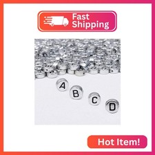 Zsail Letter Beads 1000pcs Acrylic Alphabet Letter Beads A-Z Letter for Jewelry