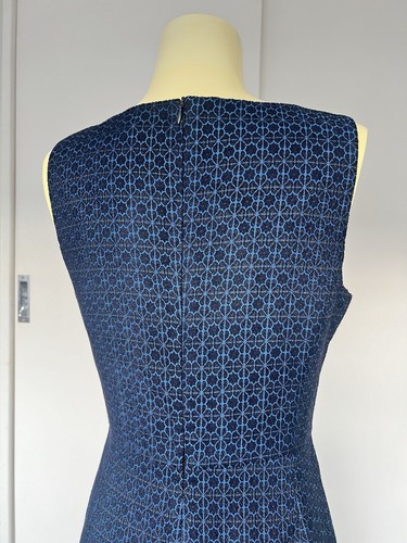 Anna Thomas Dress 8 Navy Blue Pencil Sleeveless Work Office corporate Rrp $898 - Picture 8 of 16