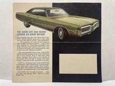 1972 Plymouth Fury Gran Coupe Vintage Car Ad Original Print Chrysler Auto