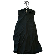david meister black halter dress size 6