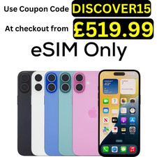 Apple iPhone 16 Plus 128GB Unlocked Smartphone - eSIM - All Colors - Very Good