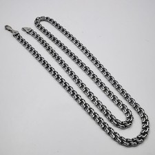 Chaîne Collier Vintage en Argent Massif 925 Signé – Bijou Ancien 28,28 g