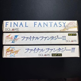 Final Fantasy I II III Famicom NES Set 3 Games Japan Nintendo Complete