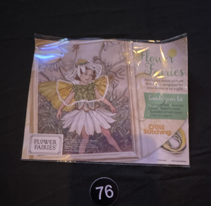 Fairy Flower Fairies Cross Stitch Kit Framed Picture Fabric Floss Needle Guide