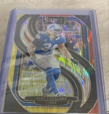 2024 Panini Select - Premier Level Alex Anzalone #104 Red & Yellow Shock Prizm