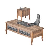 BüRotisch Chefsessel Kommode BüRoeinrichtung Braun Schwarz Klassisch