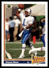Warren Moon 1991 Upper Deck #403 Oilers NFL READ FREE SHIPPING AutographDen