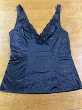 Vintage Black Vassarette Underneath it All Camisole Lingerie Size 36