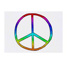 'Rainbow Peace Symbol' Temporary Tattoos / Transfers TO00032450 