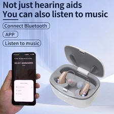 Rechargeable Bluetooth Hearing Aids With Noise Reduction APP Control Phone Call