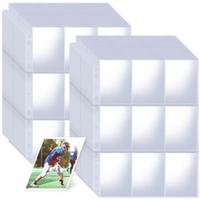 3600 Pockets Trading Card Keeper, Double-Sided Pages for 3-Ring Binder, Clear...