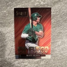 Panini Select En Fuego Matt Olson EF15 Oakland Athletics Baseball Card