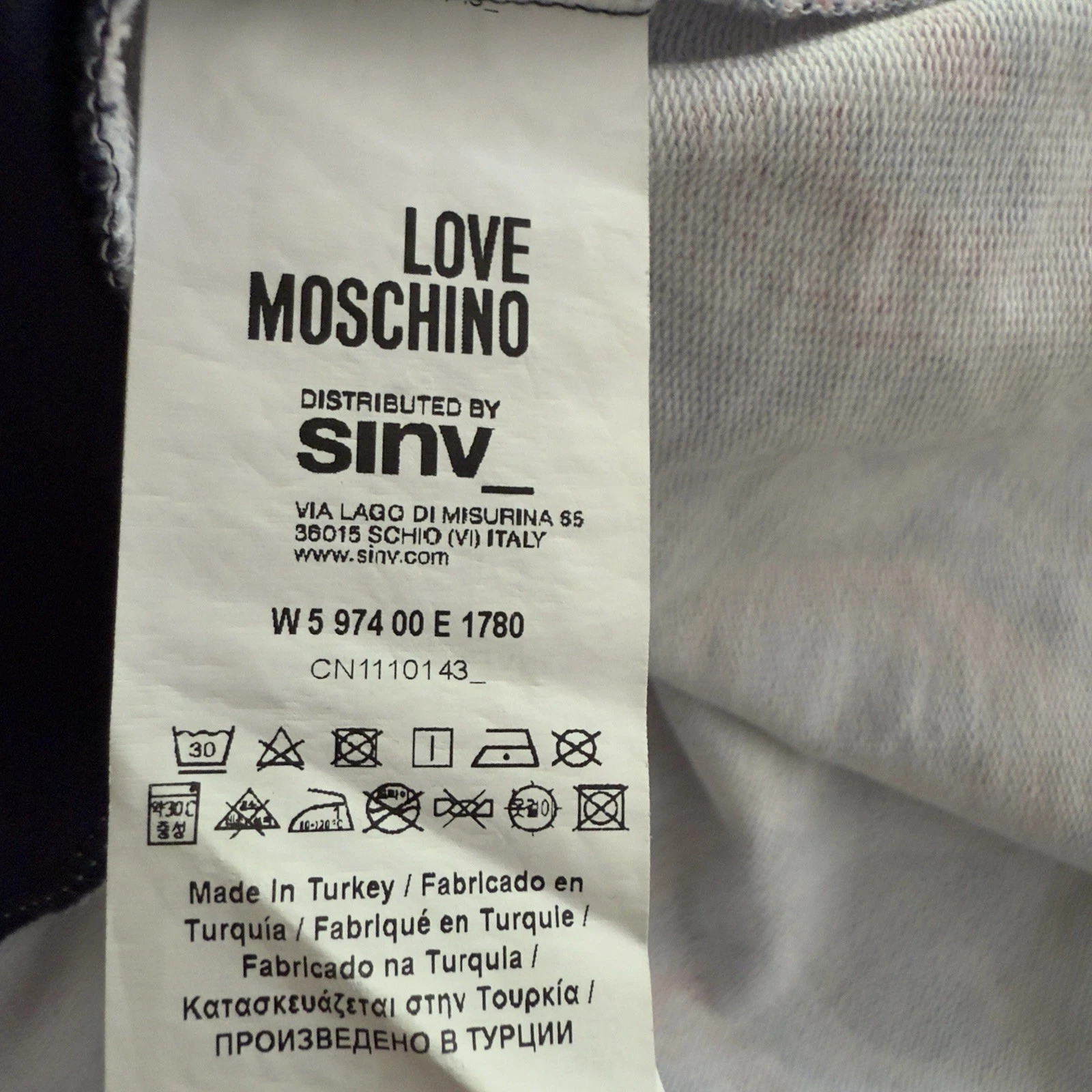 Abito maglietta Love Moschino cuori neon cotone taglia 6