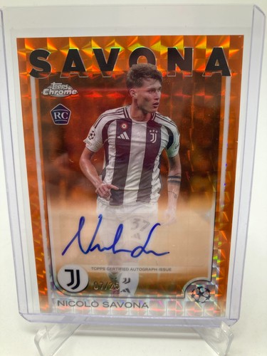 TOPPS CROMO 24/25 NICOLO SAVONA JUVENIL AUTO 7/25..
