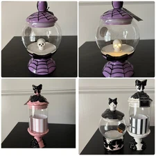 New Cobwebs & Cauldrons Halloween Black And White Glass Jar-Choose