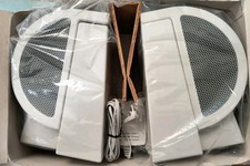 NEW WHITE ACER ASPIRE SPEAKER SET REMOVABLE STAND VOLUME BASS AC ADAPTER RM3-SP1