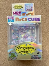 SUPER RARE Schylling NeeDoh Holographic Ribbon Squishy - Rainbow