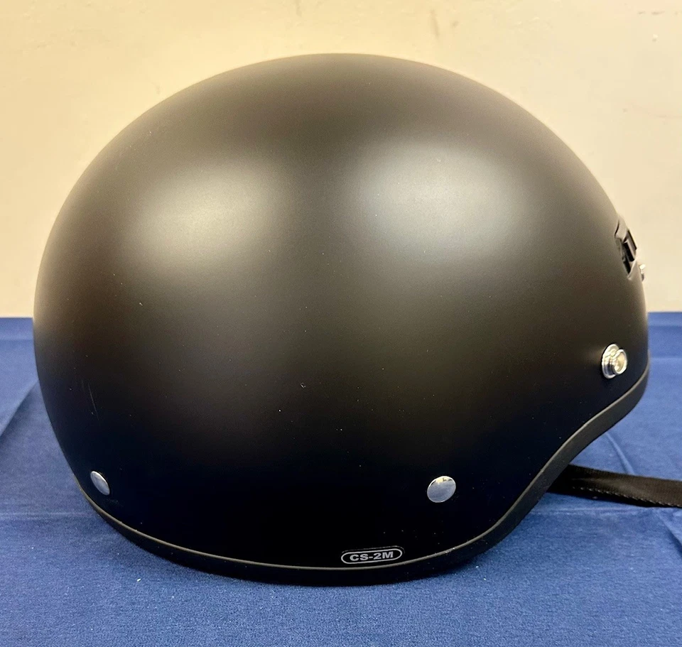 Medio casco plano negro HJC CS-2N talla grande Foto 3 de 4