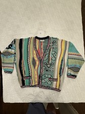 COOGI Australia 3D Colorful Poker Cardigan Cotton Size XL