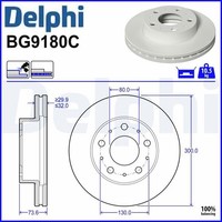 2X Bremsscheibe Delphi BG9180C 2 Bremsscheiben Vorderachse Vorne FüR Fiat