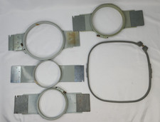 Melco Embroidery Hoops Lot 5: 3 Complete Round Sets 1 Outer  1 Rect Frame 04851