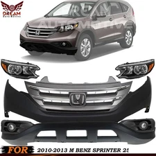 Front Bumper Cover Fascia & Grille Assembly Kit For 2012-2014 Honda CR-V