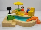 1986 Vintage Fisher Price Little People Swimming Pool nearly complete read