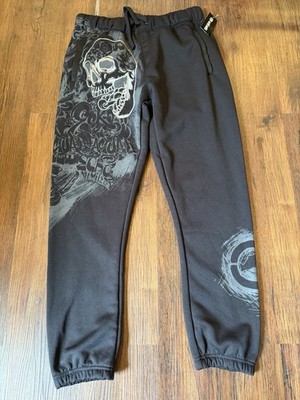 Ecko Unltd Skull Jogger Pants Men s M Black Graphic Sweatpants New Streetwear 